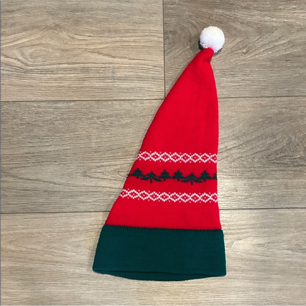 Festive Red and Green Elf Santa Hat OS‎
